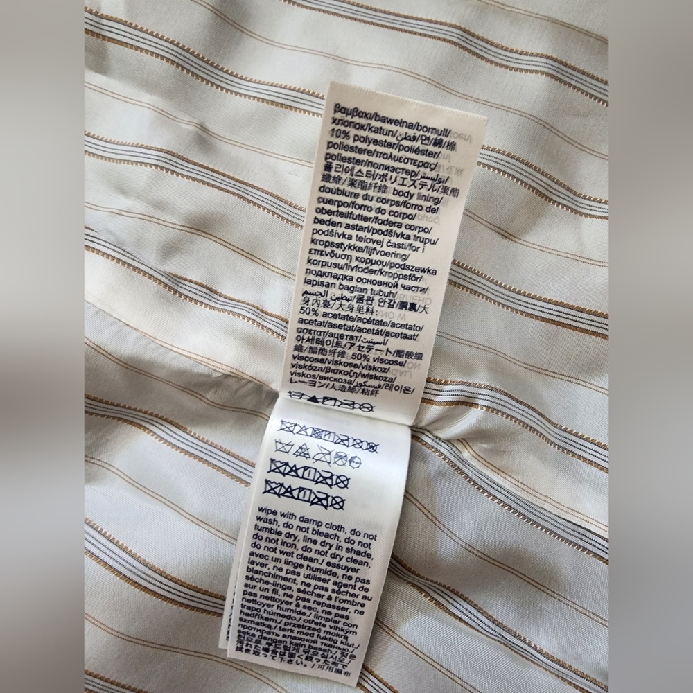 RARE! NWT Tommy Hilfiger x Zendaya Pinstripe Coated Denim Long Trench Coat Sz 8 - Picture 13 of 16